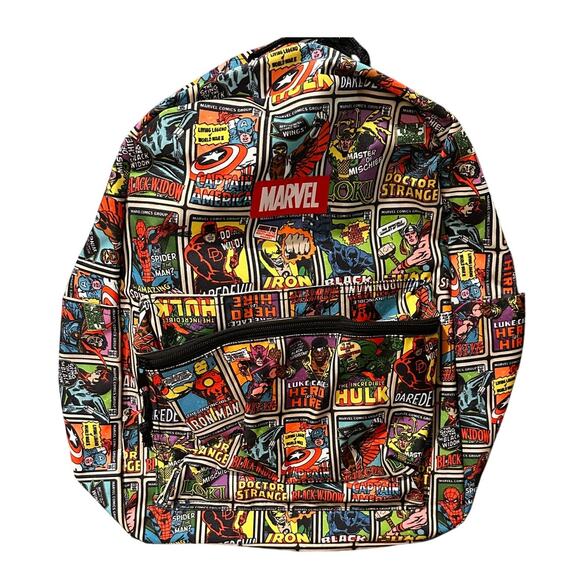 Marvel Comics Classic Superhero Backpack Hulk Spiderman Doctor Strange, NWOT - Picture 1 of 7